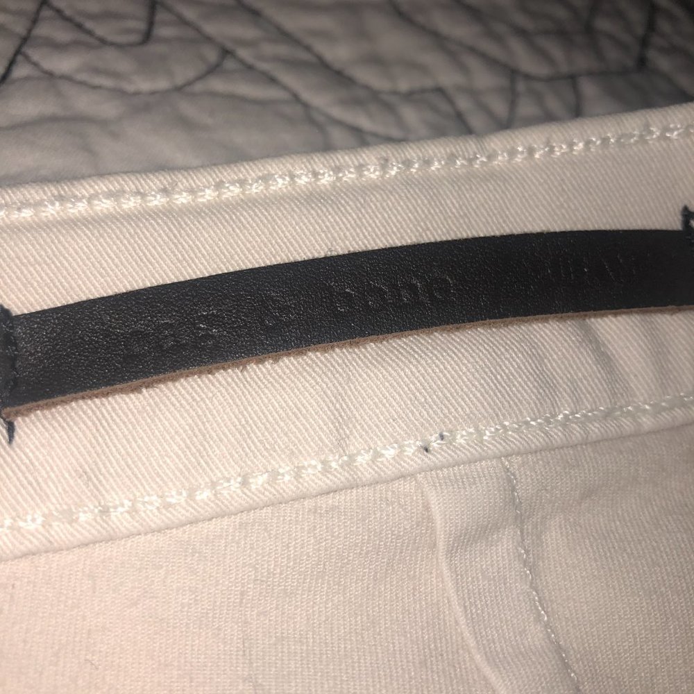 Rag & Bone 25 Cream Gray Skinny Jodhpur Leather Panel Mid-rise - Picture 8 of 12